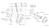 Diagram for 1990 Infiniti Q45 Steering Knuckle - 40011-61U01