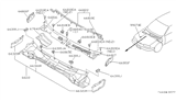 Diagram for Infiniti Q45 Body Mount Hole Plug - 80874-61U00