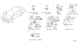 Diagram for 1991 Infiniti Q45 Horn - 25610-60U00