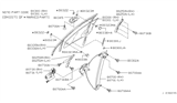 Diagram for 1994 Infiniti Q45 Window Regulator - 80721-60U15