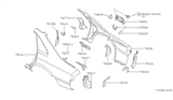Diagram for Infiniti Fuel Door Hinge - 78836-60U10