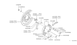 Diagram for Infiniti Q45 Brake Dust Shields - 44020-60U10