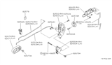 Diagram for 1994 Infiniti Q45 Door Handle - 82607-60U00