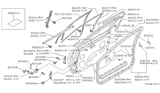 Diagram for Infiniti Q45 Window Run - 80216-60U00
