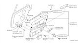 Diagram for 1995 Infiniti Q45 Armrest - 82950-76U01