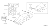 Diagram for 1996 Infiniti Q45 Emblem - 62891-67U00