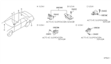 Diagram for 1992 Infiniti Q45 Yaw Sensor - 98805-64U00