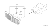 Diagram for 1995 Infiniti Q45 Grille - 62310-67U00