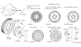 Diagram for 1996 Infiniti Q45 Wheel Cover - 40344-60U00