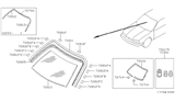 Diagram for 1990 Infiniti Q45 Windshield - 72712-60U05