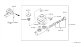 Diagram for 1992 Infiniti Q45 Brake Master Cylinder - 46010-60U10