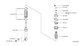 Diagram for 1996 Infiniti Q45 Shock Absorber - 56110-61U25