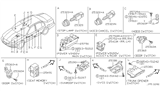 Diagram for Infiniti I35 Power Window Switch - 25411-2Y900