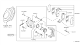 Diagram for 2001 Infiniti I30 Brake Caliper - 41001-2Y500