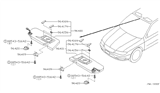 Diagram for 2003 Infiniti I35 Sun Visor - 96400-5Y702