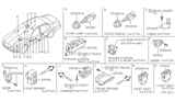 Diagram for 2004 Infiniti I35 Power Window Switch - 25450-5Y710