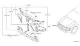 Diagram for 2001 Infiniti I30 Radiator Support - 62530-5Y000