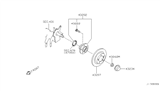 Diagram for Infiniti I30 Wheel Hub - 43200-2Y000