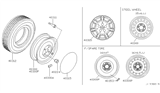 Diagram for 2000 Infiniti I30 Wheel Cover - 40315-2Y201