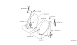 Diagram for 2001 Infiniti I30 Seat Belt - 86884-5Y760