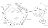 Diagram for Infiniti I30 Windshield - 72700-3Y122