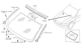 Diagram for 2003 Infiniti I35 Windshield - 72700-3Y184