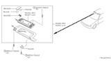 Diagram for 1991 Infiniti M30 Sun Visor - 96401-F6681