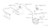 Diagram for Infiniti M30 Brake Booster Vacuum Hose - 47471-F6610