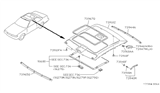 Diagram for 1991 Infiniti M30 Weather Strip - 73967-F6613