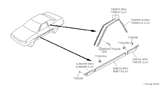 Diagram for Infiniti M30 Door Moldings - 80871-F6606