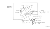 Diagram for 1990 Infiniti M30 Window Regulator - 80721-F6100