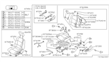 Diagram for Infiniti M30 Seat Cushion - 87350-F6601