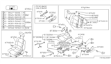 Diagram for 1992 Infiniti M30 Seat Cushion - 87350-F6601