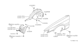 Diagram for 1992 Infiniti M30 Fender - 63100-F6635