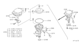 Diagram for 1991 Infiniti M30 Distributor Cap - 22162-21P01