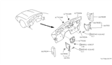 Diagram for 1991 Infiniti M30 Dash Panels - 67900-F6620