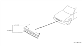 Diagram for 1992 Infiniti M30 Grille - 62310-F6665