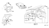 Diagram for 1991 Infiniti M30 Tailgate Lift Support - K3185-9X001