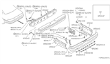 Diagram for Infiniti M30 Bumper - 85024-F6625
