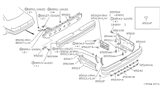 Diagram for 1990 Infiniti M30 Bumper - 85024-F6625