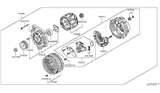 Diagram for 2006 Infiniti FX45 Alternator Case Kit - 23118-40U00