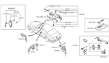 Diagram for 2004 Infiniti Q45 Ignition Lock Cylinder - K9810-AT320