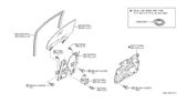 Diagram for Infiniti Q45 Window Motor - 80731-AR000