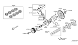 Diagram for 2002 Infiniti Q45 Engine Main Bearing - 12208-AR000