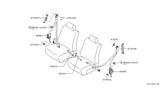 Diagram for 2002 Infiniti Q45 Seat Belt - 86884-AR200