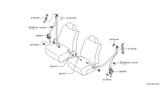 Diagram for Infiniti Q45 Seat Belt - 86884-AT51A