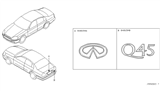 Diagram for 2005 Infiniti Q45 Emblem - 84890-AT500