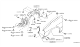 Diagram for 2002 Infiniti Q45 Wheelhouse - 63843-AR000