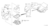 Diagram for Infiniti Battery Tray - 24420-M6600
