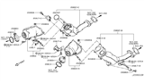 Diagram for 2017 Infiniti Q70L Catalytic Converter Gasket - 20691-19U00